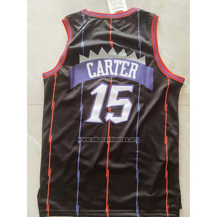 Camiseta Toronto Raptors Vince Carter NO 15 Hardwood Classics Negro